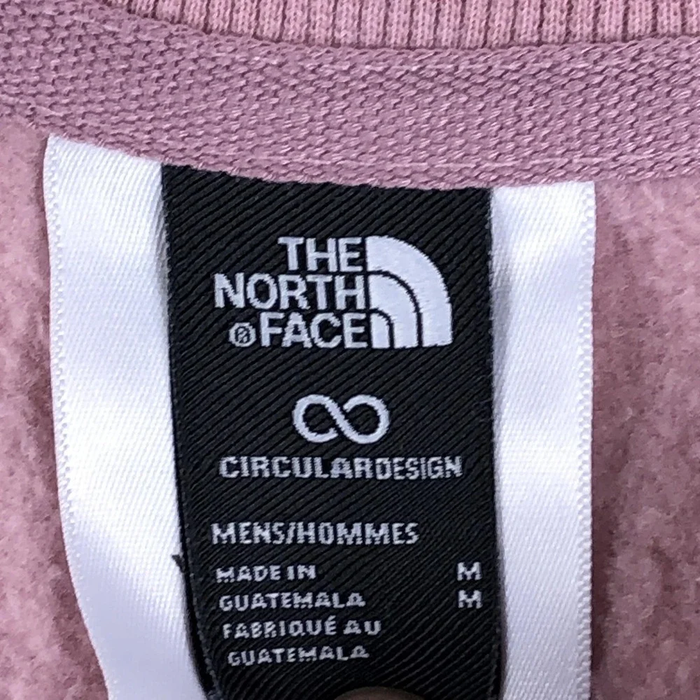 The North Face Sweatshirt Mens Medium Pink Fleece Pullover Crewneck Logo Graphic